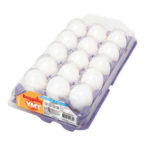 15 White M Eggs with Covers Boxed