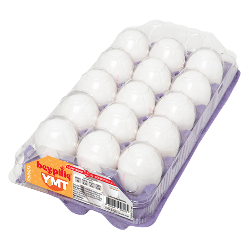 Beyaz XL Yumurta 15'li Kapaklı Kutulu