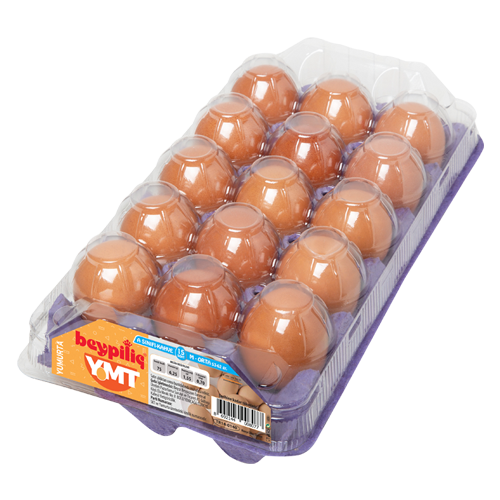 15 Brown M Eggs with Covers Boxed